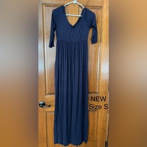 PinkBlush -  Navy Maternity Maxi Dress